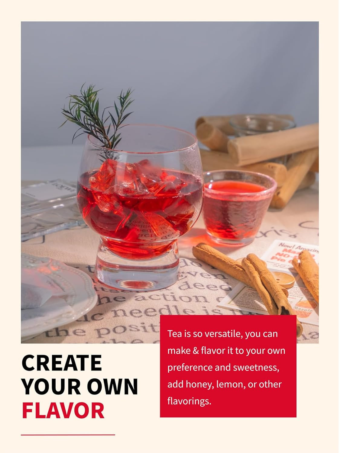 Discover the Refreshing Tart Flavor of Premium Hibiscus Tea Bags - Caffeine Free, 100 Count