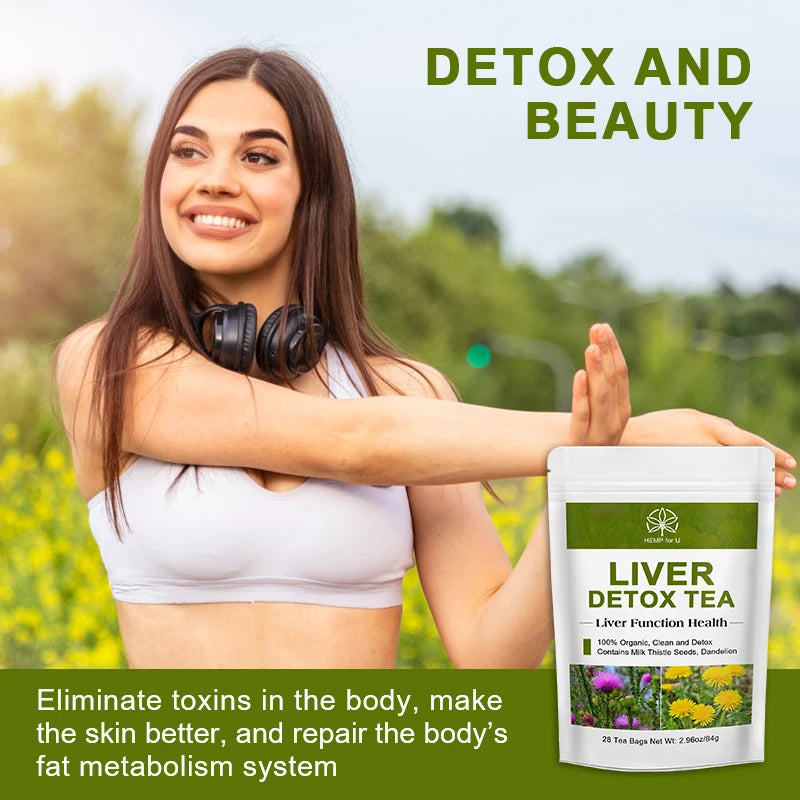 Revitalize Your Health with 42 Days Liver Cleanse Detox & Repair Herbal Tea - Powerful Silymarin Milk Thistle & Dandelion Root for Optimal Liver Support