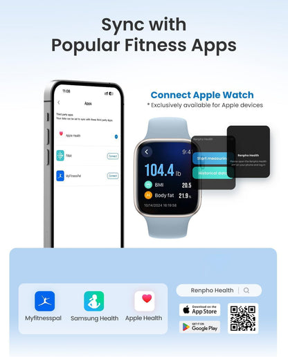 Elevate Your Health Journey with the Smart Scale: 7-in-1 Body Composition and Weight Monitor with Bluetooth Connectivity, 500lbs Capacity and Large LED Display