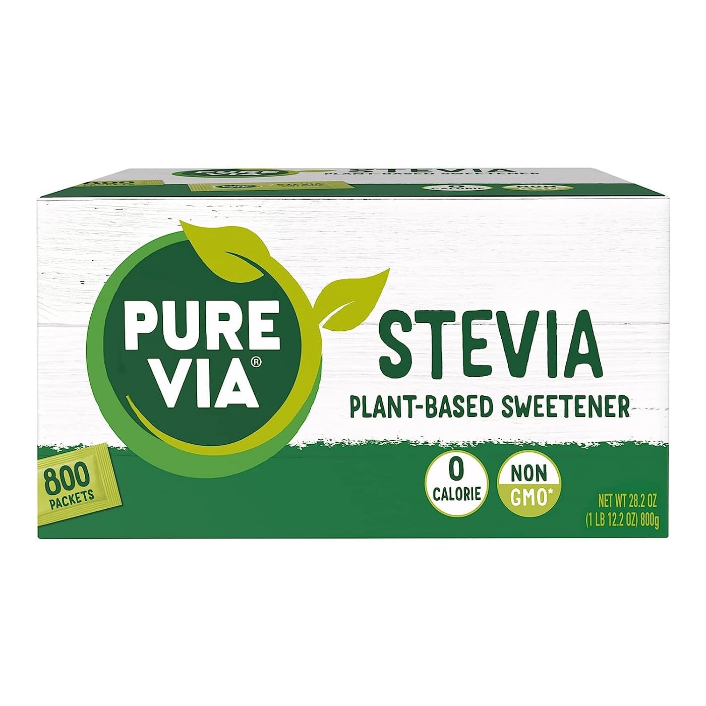 Experience the Sweetness of Nature with Pure Via Stevia Sweetener - 28.2Oz (800 Packets)