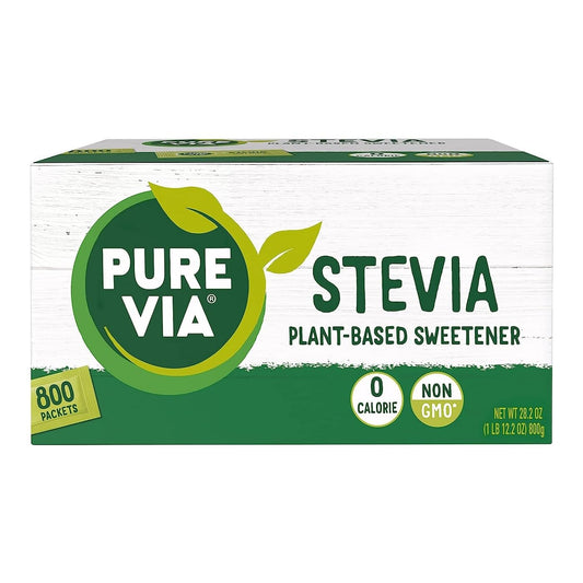 Experience the Sweetness of Nature with Pure Via Stevia Sweetener - 28.2Oz (800 Packets)