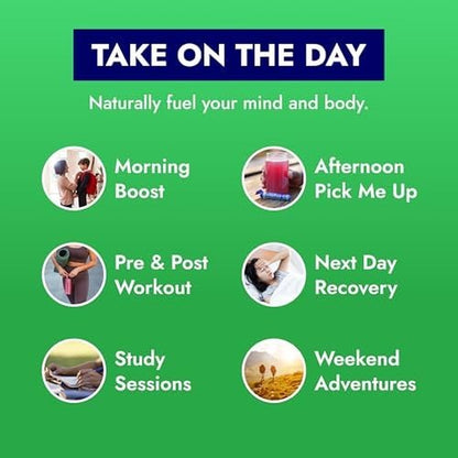Daily Energy Drink Powder, Limon, 20 Pack | 3-In-1 Sustained Energy, Rapid Hydration, and Essential Vitamins | Sugar-Free | Electrolyte Powder | Contains Vitamin B-12 & Antioxidants
