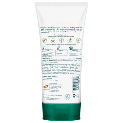 Revitalize Your Skin with Purifying Neem Face Wash - Ideal for Normal to Oily Skin, Enriched with Turmeric, Vegan & Soap-Free, 2 Pack (5.07 Fl Oz each)