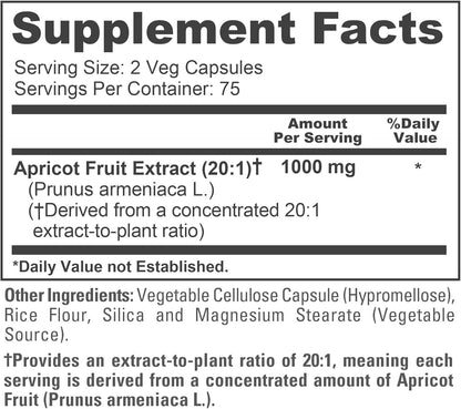 Unlock the Power of Nature with Our 1000 Mg Apricot Fruit Extract - 150 Vegan Capsules for Optimal Wellness
