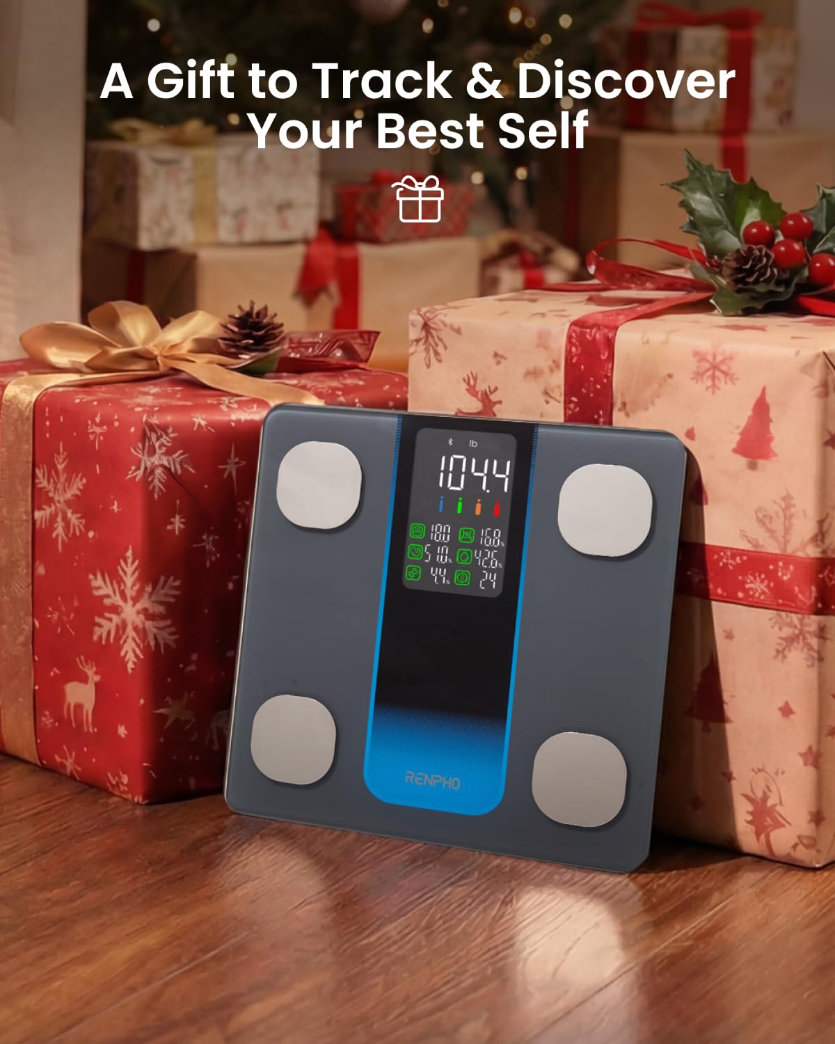 Elevate Your Health Journey with the Smart Scale: 7-in-1 Body Composition and Weight Monitor with Bluetooth Connectivity, 500lbs Capacity and Large LED Display