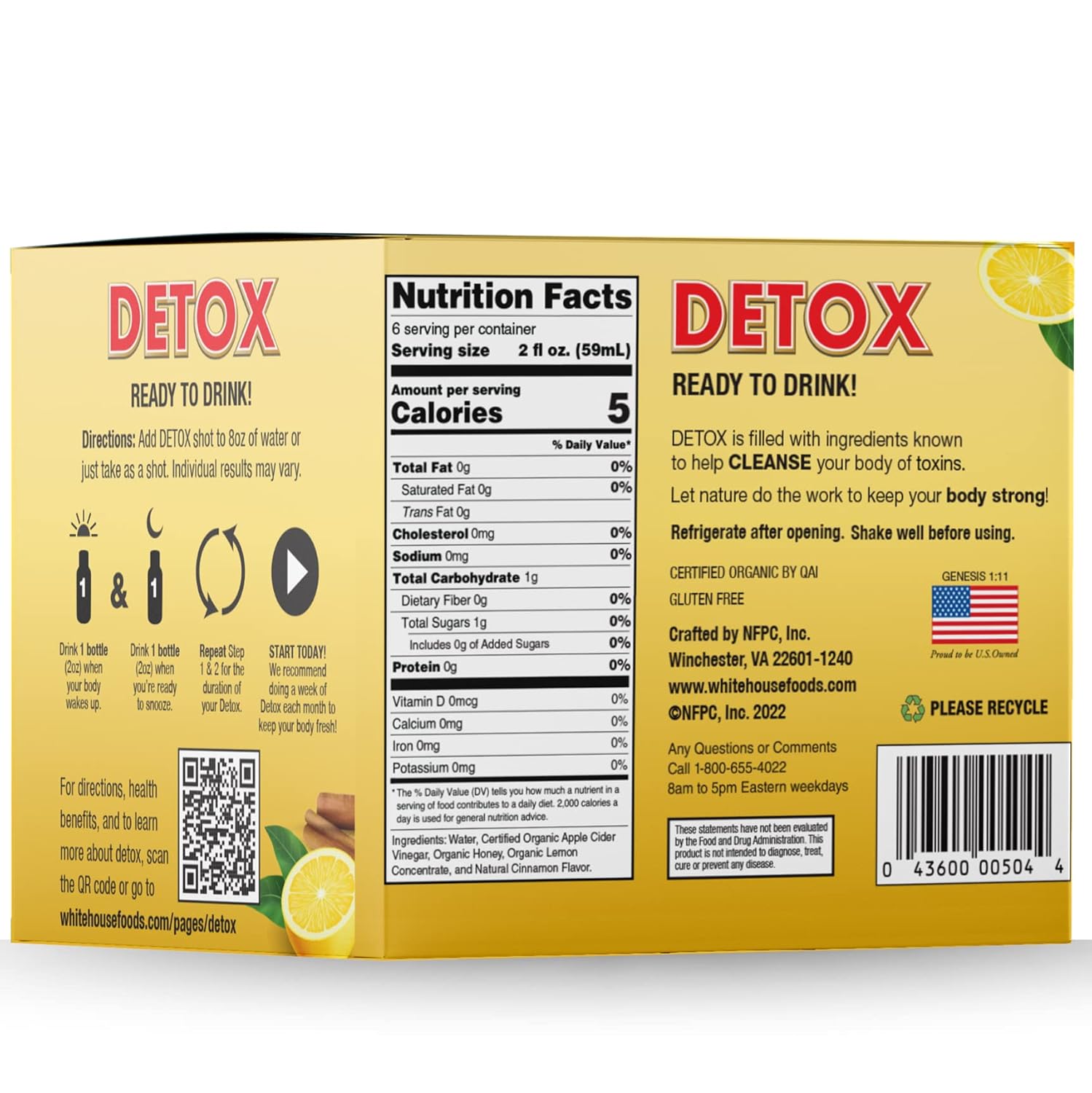 Revitalize Your Day with Detox Apple Cider Vinegar Shots - Raw, Unfiltered & Ready to Go (Pack of 24)