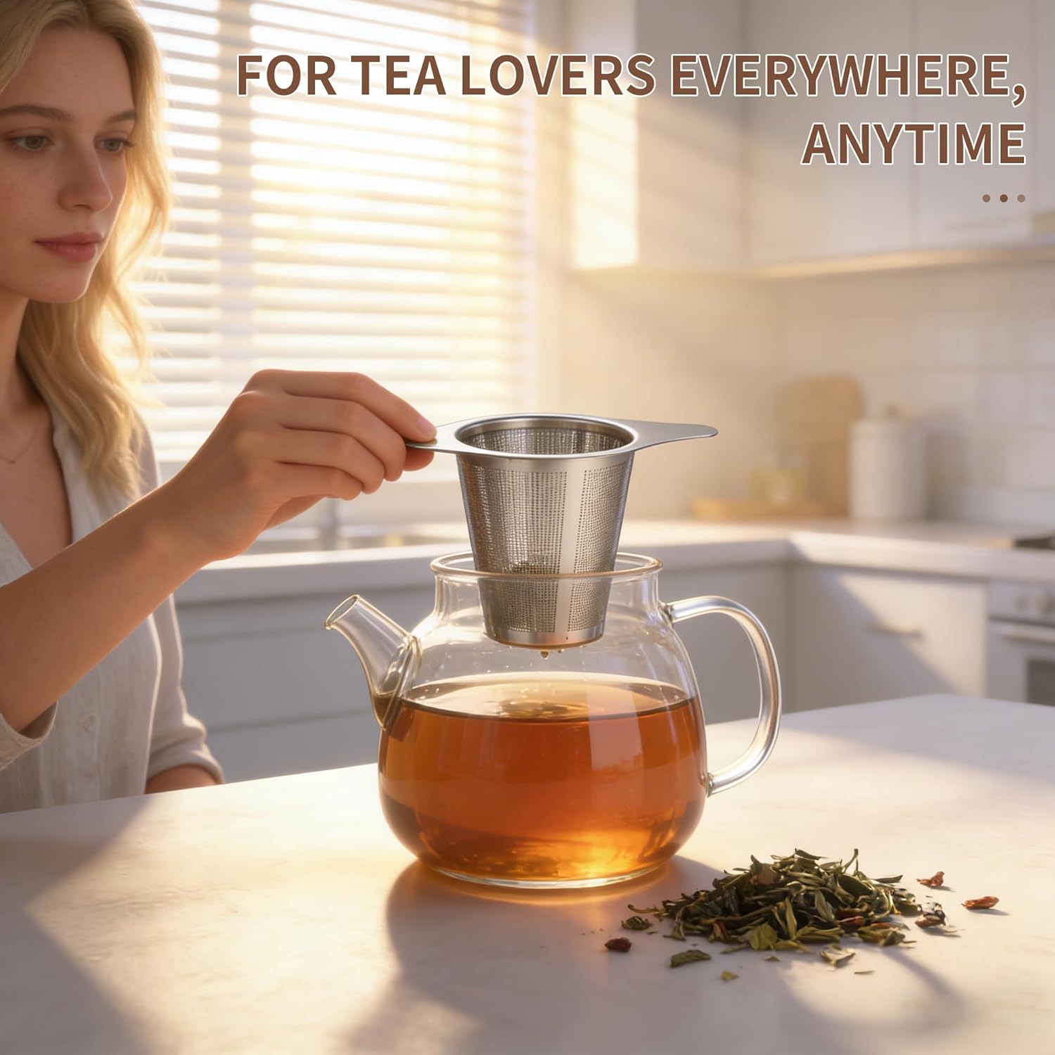Ultimate Stainless Steel Tea Infuser - Reusable Steeper and Strainer for Perfectly Brewed Loose Leaf Tea and Coffee