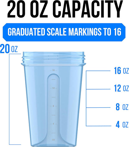 Get Fit in Style with Our 6-Pack 20 Oz Pastel Protein Shaker Bottles - Leak-Proof, Dishwasher Safe, and Perfect for On-the-Go Mixing!
