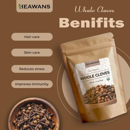 Discover the Rich Flavor of Hand-Picked Premium Organic Whole Cloves - 4.5 Oz from USDA Certified Farms
