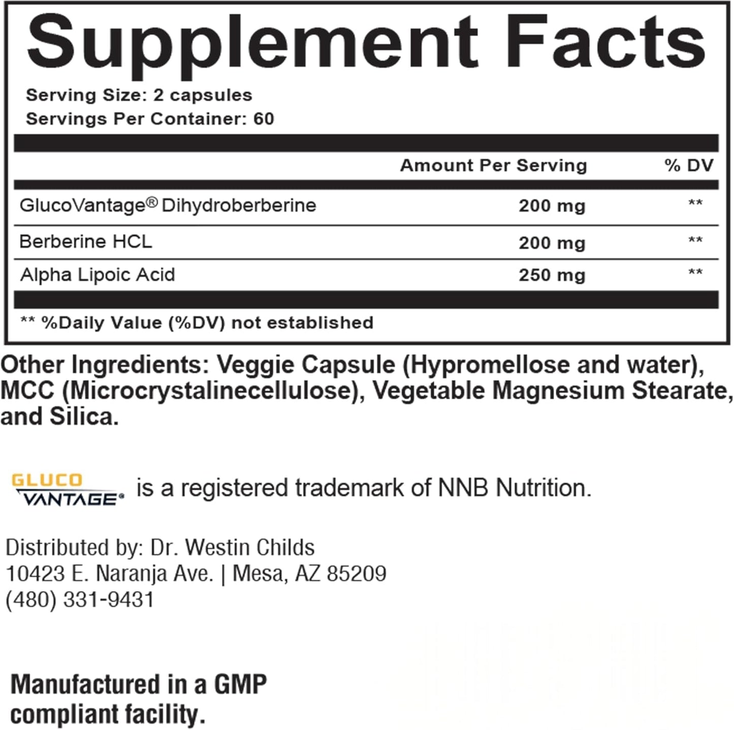 Unlock Your Health Potential with Dihydroberberine Supplement - 200 Mg for Enhanced Cardiovascular, Gut, Thyroid, & Immune Support | 60 Capsules