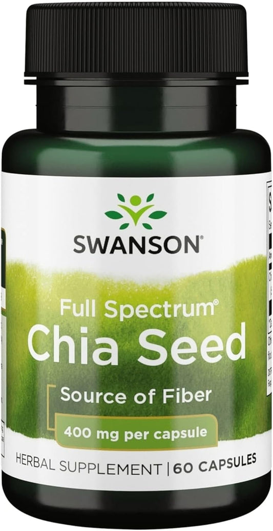 Unlock Your Health Potential with Full Spectrum Chia Seed 400mg - 60 Capsules of Nutrient-Rich Goodness