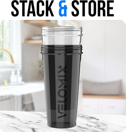 Ultimate 2-Pack 28 Oz Leak-Proof Protein Shaker Bottles - Perfect for Smoothies, Protein Mixes & More | Includes 2 Mixing Whisks | Stylish Black/Transparent Design