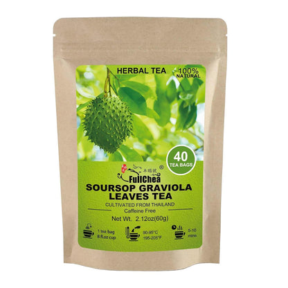 Experience the Tropical Delight of Soursop Leaves Tea - 40 Premium Teabags for Digestion, Skin Health & Relaxation