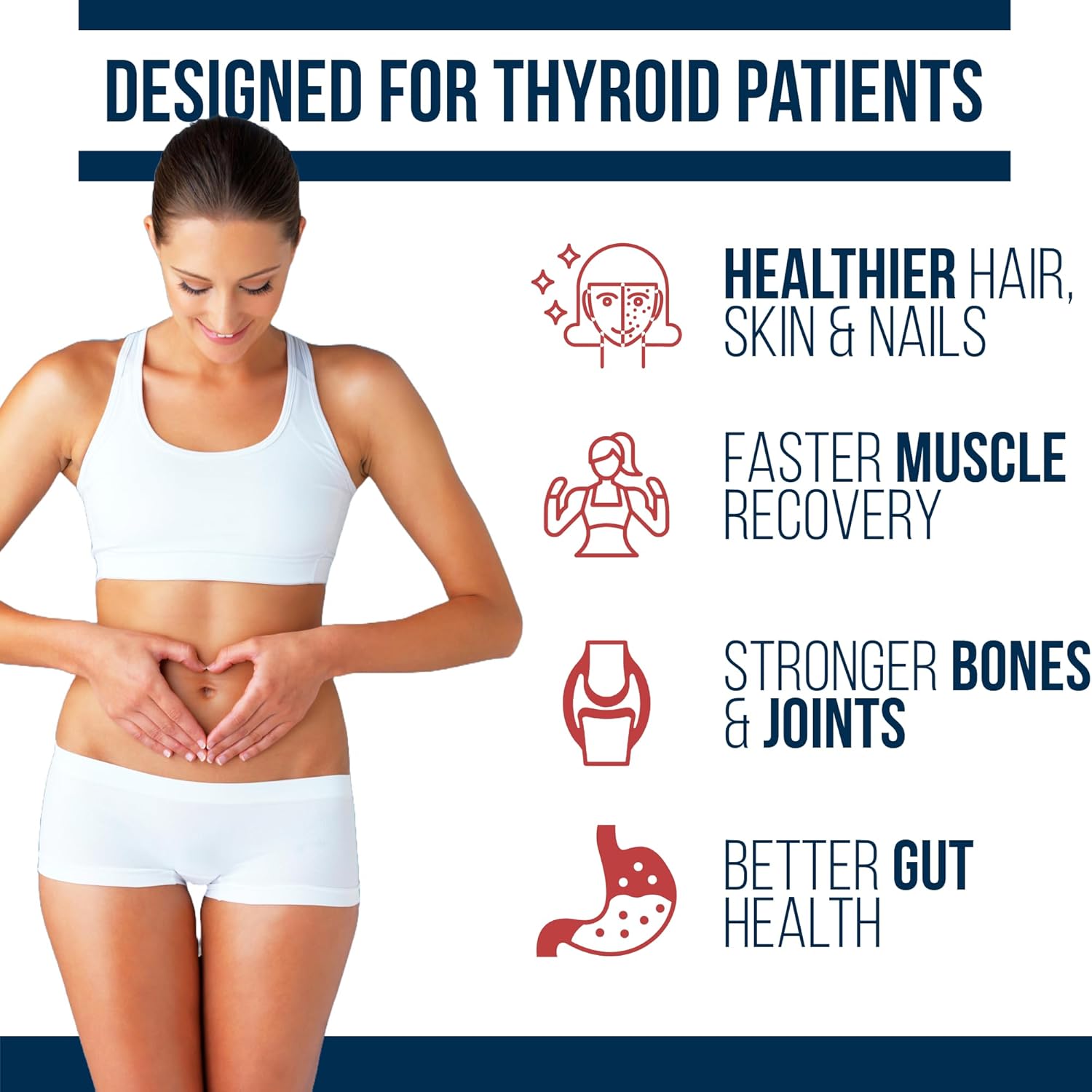 Transform Your Health with Thyroid Collagen Complex - Premium Protein Powder for Radiant Skin, Lustrous Hair, Strong Nails, and Joint Support - Unflavored, Grass-Fed, 13.6oz
