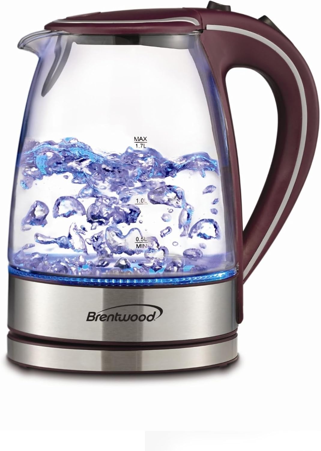 Elevate Your Beverage Experience with the KT-1900PR Cordless Electric Kettle - 1.7L Stylish Purple Glass Design