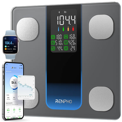 Elevate Your Health Journey with the Smart Scale: 7-in-1 Body Composition and Weight Monitor with Bluetooth Connectivity, 500lbs Capacity and Large LED Display