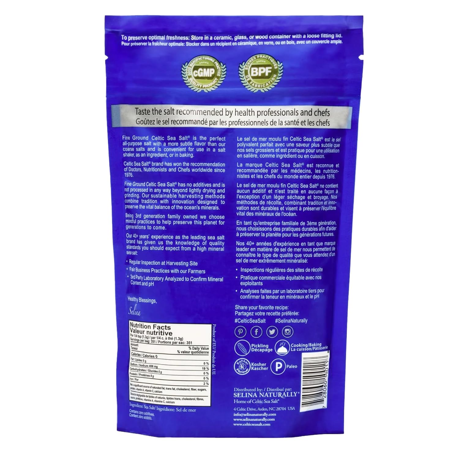 Elevate Your Culinary Creations with Fine Ground Unrefined Mineral Salt – Sustainably Harvested and Lab Tested for Pure Flavor – 1 Lb Resealable Bag