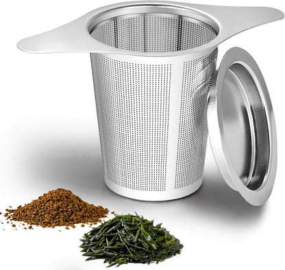 Ultimate Stainless Steel Tea Infuser - Reusable Steeper and Strainer for Perfectly Brewed Loose Leaf Tea and Coffee