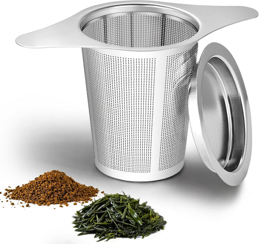 Ultimate Stainless Steel Tea Infuser - Reusable Steeper and Strainer for Perfectly Brewed Loose Leaf Tea and Coffee