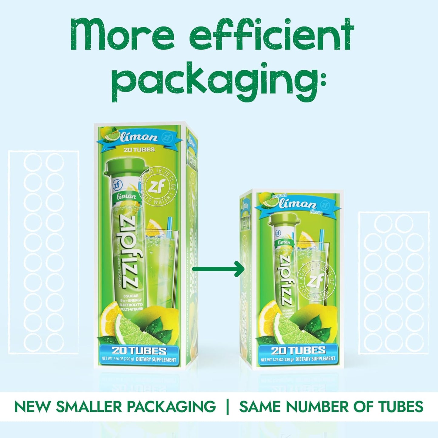 Daily Energy Drink Powder, Limon, 20 Pack | 3-In-1 Sustained Energy, Rapid Hydration, and Essential Vitamins | Sugar-Free | Electrolyte Powder | Contains Vitamin B-12 & Antioxidants