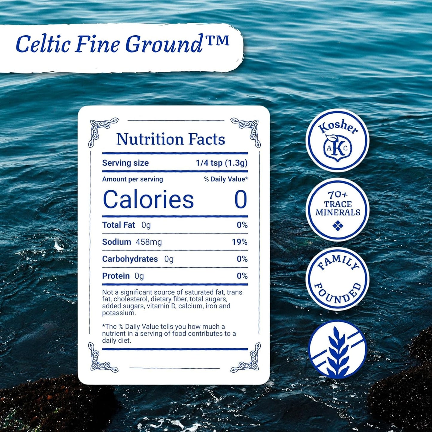 Elevate Your Culinary Creations with Fine Ground Unrefined Mineral Salt – Sustainably Harvested and Lab Tested for Pure Flavor – 1 Lb Resealable Bag