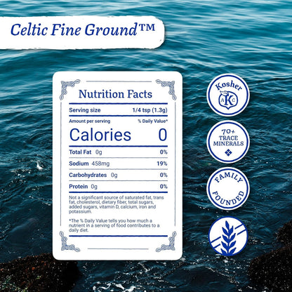 Elevate Your Culinary Creations with Fine Ground Unrefined Mineral Salt – Sustainably Harvested and Lab Tested for Pure Flavor – 1 Lb Resealable Bag