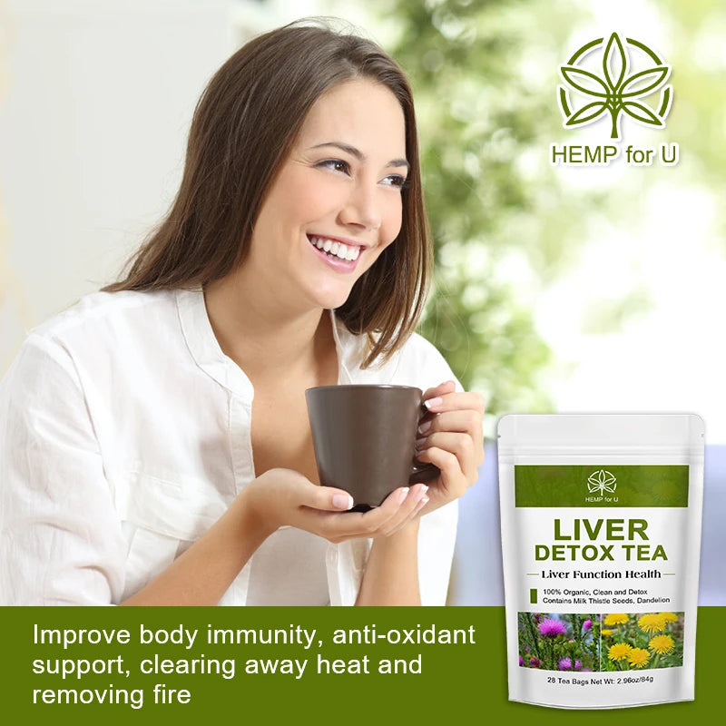 Revitalize Your Health with 42 Days Liver Cleanse Detox & Repair Herbal Tea - Powerful Silymarin Milk Thistle & Dandelion Root for Optimal Liver Support